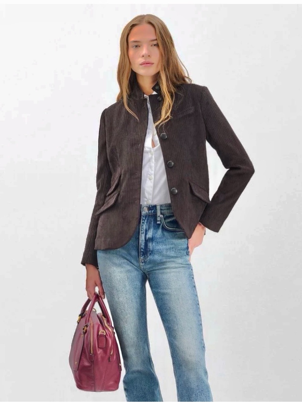 rag & bone Slade corduroy blazer, brown, size 6